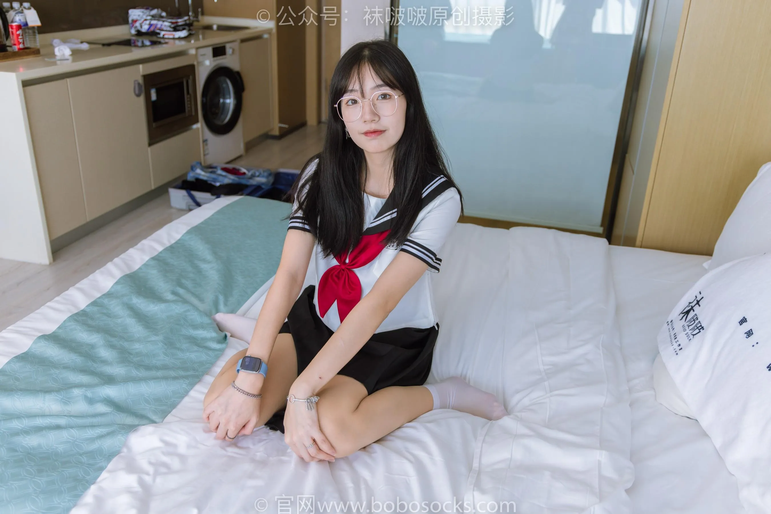 [BoBoSocks袜啵啵]NO.197 小甜豆-皮鞋、短白丝、肉丝、jk制服 [87P]插图2